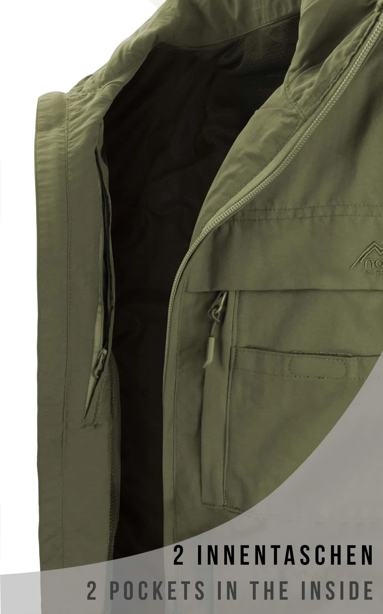 Herren Outdoor Weste „Kudu“ Oliv 7 Herren Outdoor Weste „Kudu“ Oliv – Bild 5