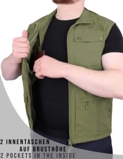 Herren Outdoor Weste „Kudu“ Oliv 10 Herren Outdoor Weste „Kudu“ Oliv -Normani 118359