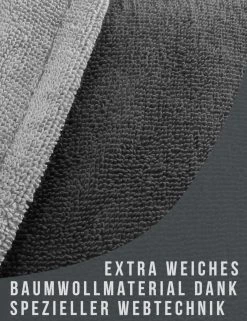 Unisex Baumwoll-Bademantel „Rob“ Schwarz/Grau 13 Unisex Baumwoll-Bademantel „Rob“ Schwarz/Grau -Normani 118550