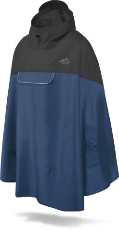 Regenponcho „Cherrapunji“ Schwarz/Navy
