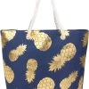 Bequeme Sommer-Umhängetasche, Strandtasche Gold Pineapple -Normani 119738