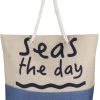 Bequeme Sommer-Umhängetasche, Strandtasche Sea Blue
