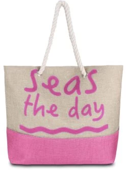 Bequeme Sommer-Umhängetasche, Strandtasche Sea Pink