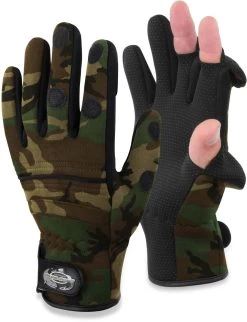 Neopren-Anglerhandschuhe „Wahoo“ Woodland