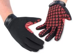 Raubfischhandschuhe „Hunter“ Schwarz/Rot