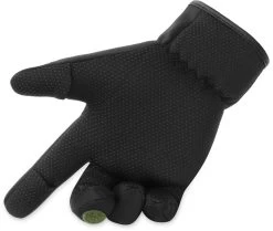 Anglerhandschuhe „Tarpune“ Schwarz/Oliv -Normani 120521