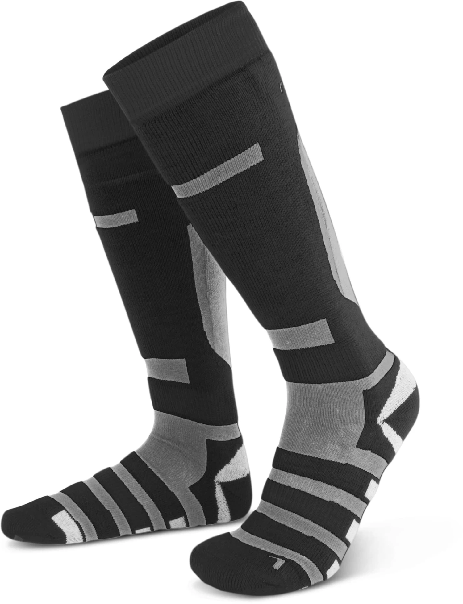 2 Paar Ski-Kniestrümpfe „Ripp“ Schwarz/Grau/Weiß 3 2 Paar Ski-Kniestrümpfe „Ripp“ Schwarz/Grau/Weiß