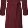 Extra Langer Baumwoll- Bademantel „Lola“ Aus 100 % Baumwolle Burgund -Normani 120977