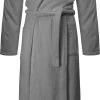 Extra Langer Baumwoll- Bademantel „Lola“ Aus 100 % Baumwolle Grau -Normani 120979