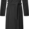 Extra Langer Baumwoll- Bademantel „Lola“ Aus 100 % Baumwolle Schwarz -Normani 120980