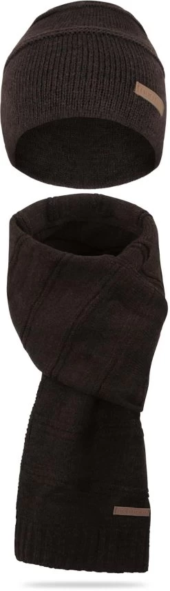 Winterset „Montreal“ Mit Mütze Und Schal Braun Meliert