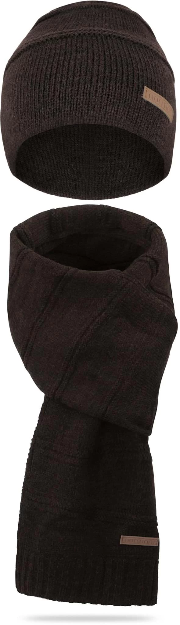 Winterset „Montreal“ Mit Mütze Und Schal Braun Meliert 3 Winterset „Montreal“ Mit Mütze Und Schal Braun Meliert