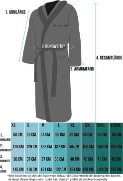 Unisex Premium Bademantel „Sivas“ Aus Frottee - OEKO-TEX® 100 Grau 10 Unisex Premium Bademantel „Sivas“ Aus Frottee - OEKO-TEX® 100 Grau -Normani 122435 4