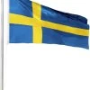 Fahnenmast 6,20 M Mit Flagge 90 Cm × 150 Cm Schweden 1 Fahnenmast 6,20 M Mit Flagge 90 Cm × 150 Cm Schweden -Normani 122828