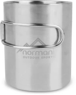 Doppelwandige Edelstahl-Tasse Mit Faltgriff 250 Ml „Oklahoma“ Silber 10 Doppelwandige Edelstahl-Tasse Mit Faltgriff 250 Ml „Oklahoma“ Silber -Normani 123133