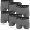 6 Stück Herren Retropants Mikrofaser-Boxershorts Grau -Normani 123495
