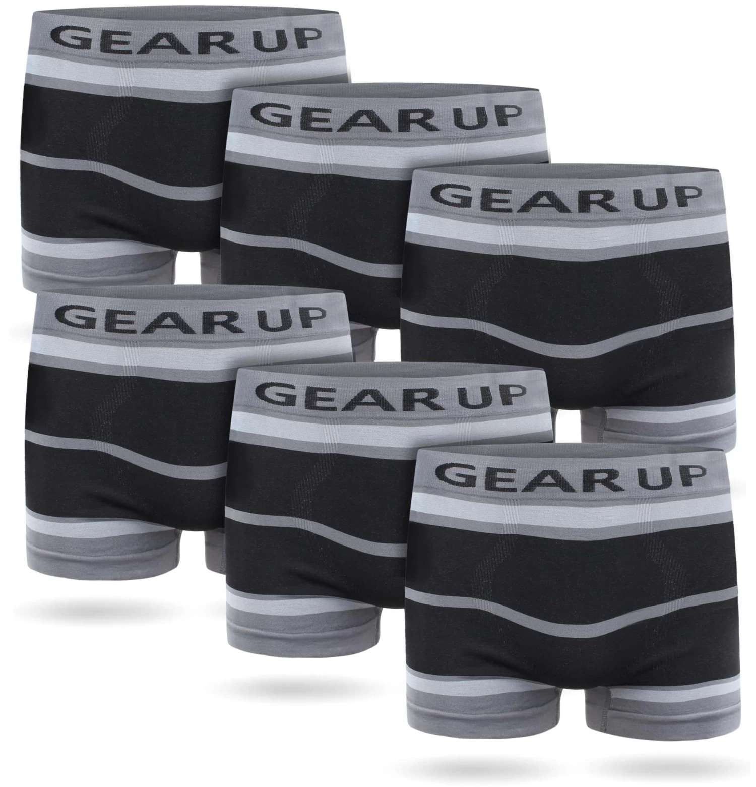 6 Stück Herren Retropants Mikrofaser-Boxershorts Schwarz Stripe 3 6 Stück Herren Retropants Mikrofaser-Boxershorts Schwarz Stripe