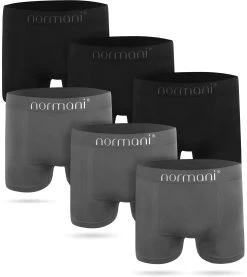 6 Paar Stück Mikrofaser Boxershorts Aus Nylon 3 X Schwarz / 3 X Grau