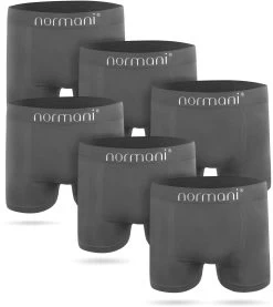 6 Stück Mikrofaser-Boxershorts Für Herren Aus Nylon Grau