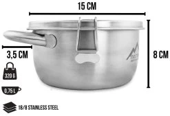 Foodcontainer Mit Griff „Texas“ Silber -Normani 123677