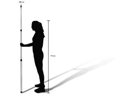 Teleskop-Zeltstange Aus Aluminium „Tento“ 94-240 Cm Silber -Normani 123862