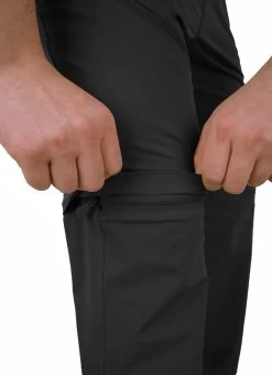 Herren 2-in-1 Zip-Off Softshellhose „Daventry“ Schwarz -Normani 123953