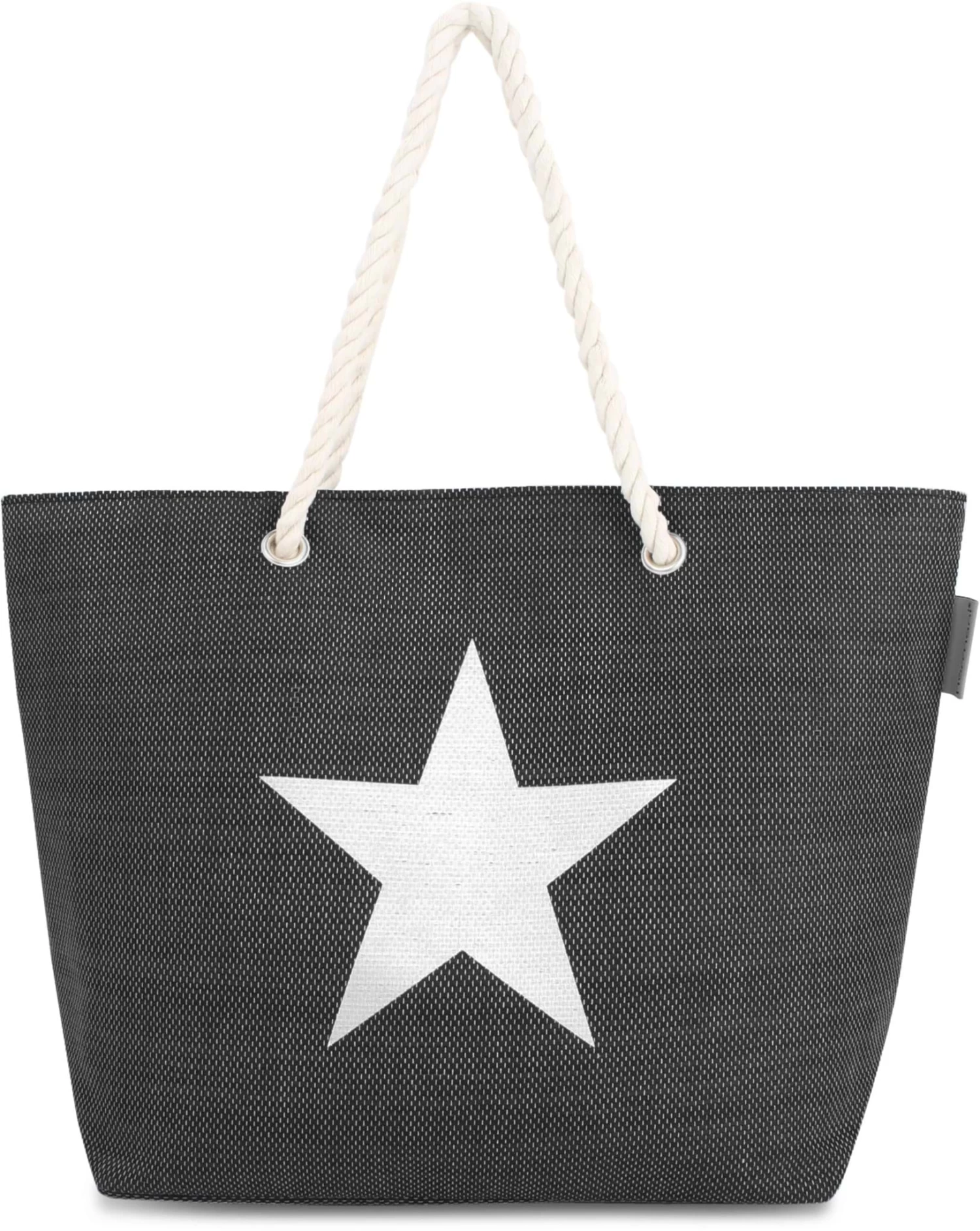 Bequeme Sommer-Umhängetasche, Strandtasche Star Black 3 Bequeme Sommer-Umhängetasche, Strandtasche Star Black