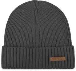 Winterset Aus Merinowolle Schal Und Mütze Glatt „Yuma“ Anthrazit -Normani 124923