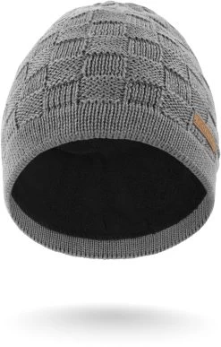 Merinowoll-Mütze „Yuma“ Mit Design Grau -Normani 124937