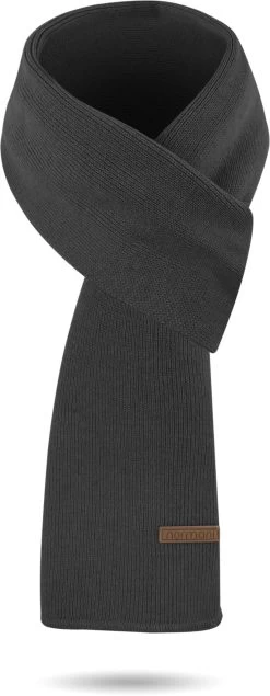 Winterset Aus Merinowolle Schal Und Mütze Glatt „Yuma“ Anthrazit -Normani 124946