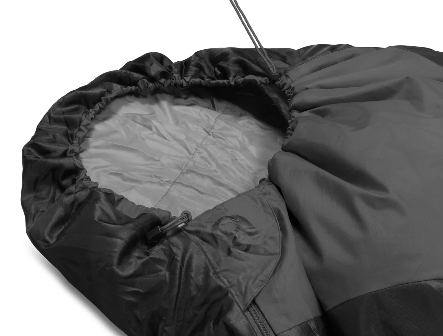 Ultralight-Schlafsack „Runty“ (RV Rechts) Grau/Schwarz 8 Ultralight-Schlafsack „Runty“ (RV Rechts) Grau/Schwarz – Bild 6