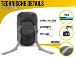 Ultralight-Schlafsack „Runty“ (RV Rechts) Grau/Schwarz 17 Ultralight-Schlafsack „Runty“ (RV Rechts) Grau/Schwarz -Normani 125073