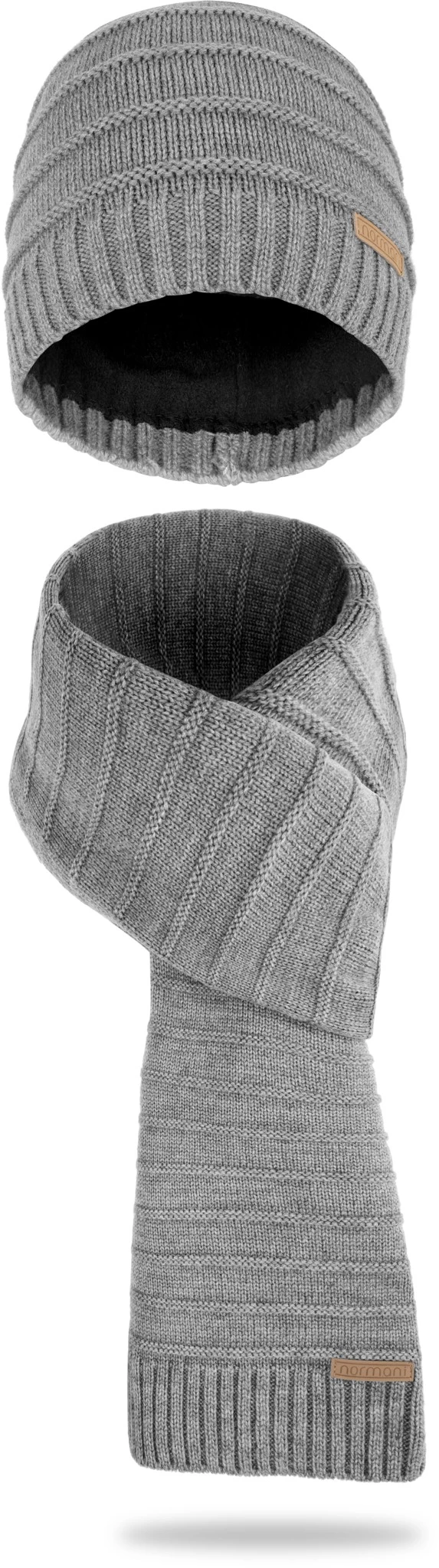 Set Aus Wintermütze Und Winterschal Yonce Grau 3 Set Aus Wintermütze Und Winterschal Yonce Grau