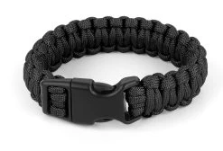 Survival-Armband Paracord 17 Mm Large Schwarz