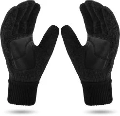 Woll-Strick-Fingerhandschuhe „Hamilton“ Schwarz -Normani 125881