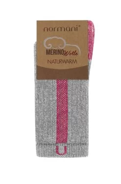 2 Paar Merino Wander- Und Arbeitssocken „Nowra“ Grau/Pink -Normani 125889