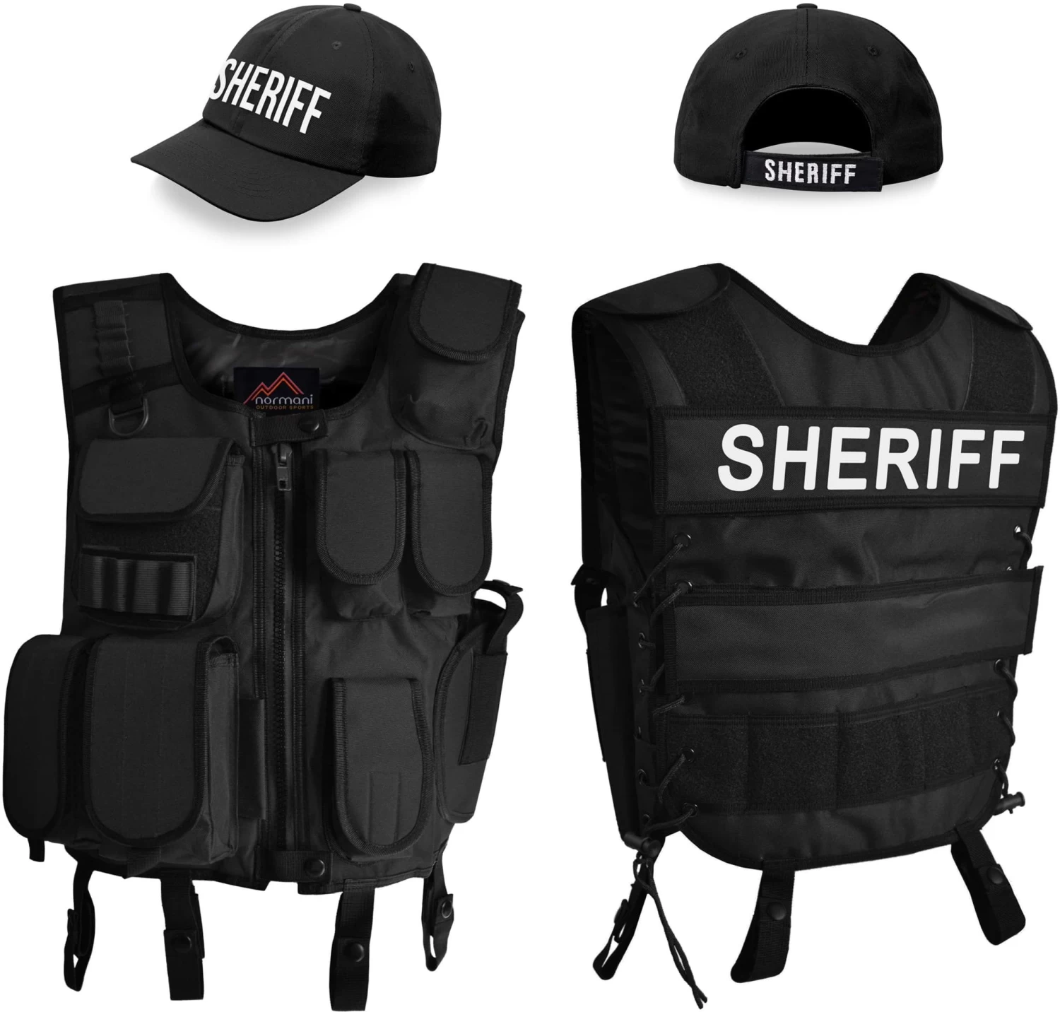 Kostüm Bestehend Aus Weste, Patch Und Cap SHERIFF 3 Kostüm Bestehend Aus Weste, Patch Und Cap SHERIFF