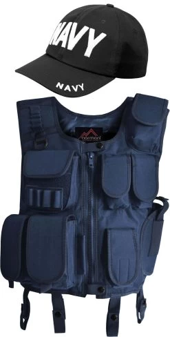 Kostüm Bestehend Aus Weste, Patch Und Cap NAVY -Normani 126802