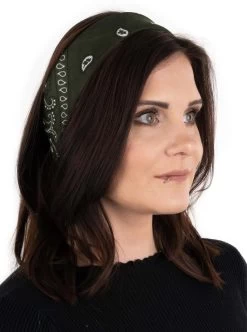 3 Bandana Kopftuch Oliv/Schwarz -Normani 127021