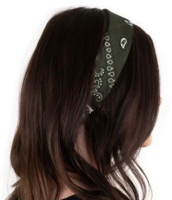 3 Bandana Kopftuch Oliv/Schwarz -Normani 127269