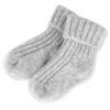 2 Paar Babyschafwollsöckchen Mit Bio-Baumwolle Grau -Normani 127352
