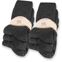 6 Paar Norweger-Schafwollsocken Anthrazit