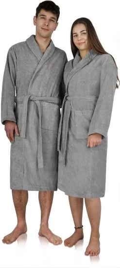 Unisex Premium Bademantel „Sivas“ Aus Frottee - OEKO-TEX® 100 Grau 9 Unisex Premium Bademantel „Sivas“ Aus Frottee - OEKO-TEX® 100 Grau -Normani 127425