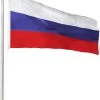 Fahnenmast 6,20 M Mit Flagge 90 Cm × 150 Cm Russland -Normani 127488