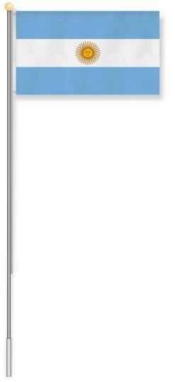 Fahnenmast 6,20 M Mit Flagge 90 Cm × 150 Cm Argentinien -Normani 127497 1
