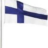 Fahnenmast 6,50 M Mit Flagge 90 Cm × 150 Cm Finnland -Normani 127505