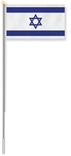 Fahnenmast 6,50 M Mit Flagge 90 Cm × 150 Cm Israel -Normani 127510