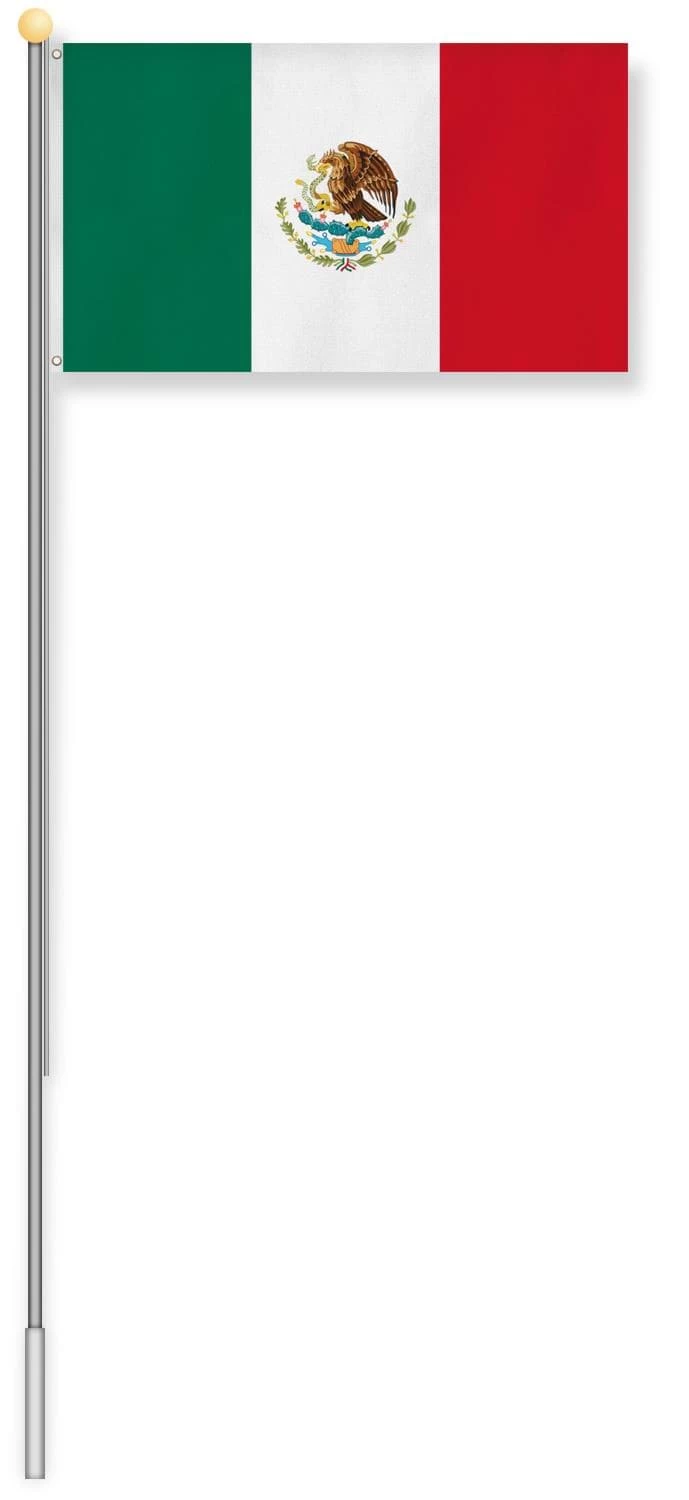 Fahnenmast 6,20 M Mit Flagge 90 Cm × 150 Cm Mexiko 4 Fahnenmast 6,20 M Mit Flagge 90 Cm × 150 Cm Mexiko – Bild 2