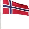 Fahnenmast 9,00 M Mit Flagge 90 Cm × 150 Cm Norwegen -Normani 127520