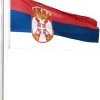 Fahnenmast 8,00 M Mit Flagge 90 Cm × 150 Cm Serbien -Normani 127523